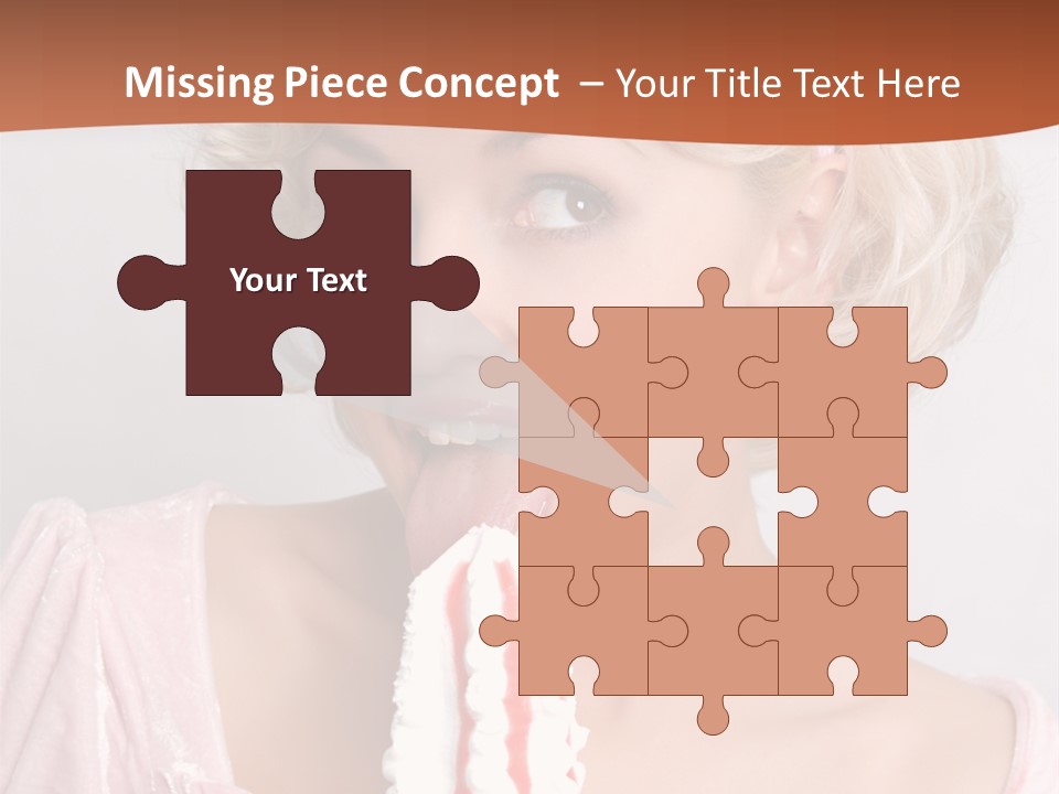 Person Blond Alone PowerPoint Template