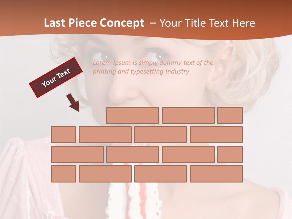 Person Blond Alone PowerPoint Template