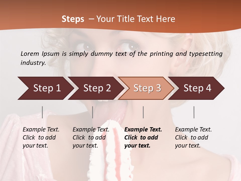 Person Blond Alone PowerPoint Template