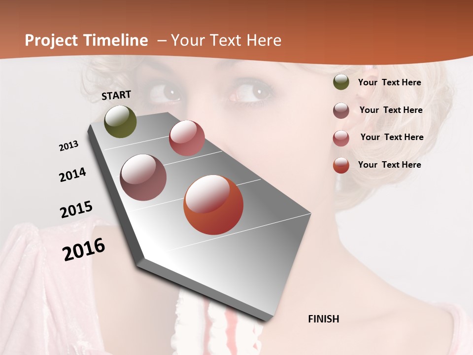 Person Blond Alone PowerPoint Template