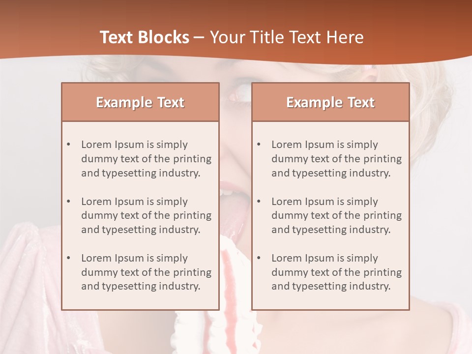 Person Blond Alone PowerPoint Template