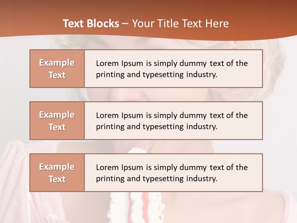 Person Blond Alone PowerPoint Template