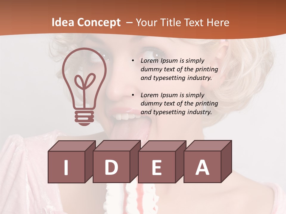 Person Blond Alone PowerPoint Template