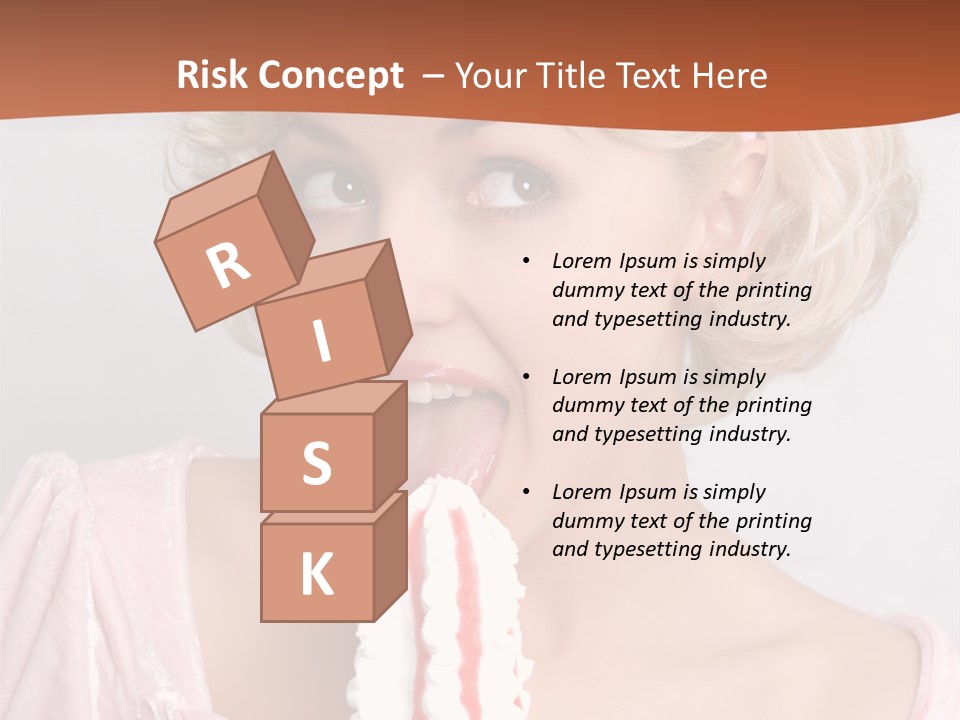 Person Blond Alone PowerPoint Template