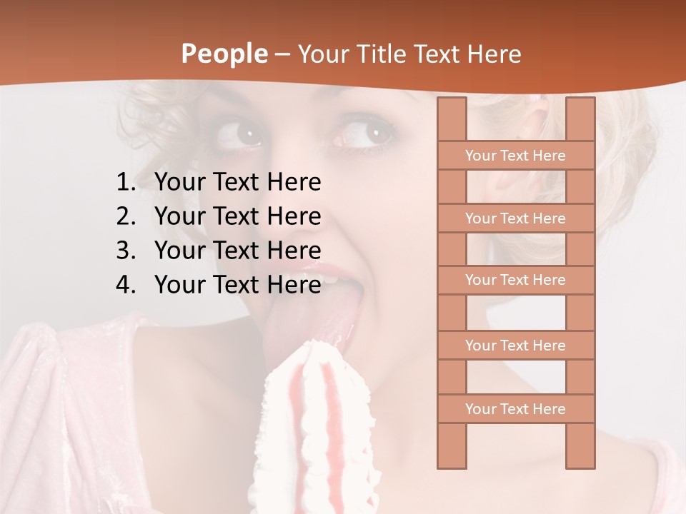 Person Blond Alone PowerPoint Template