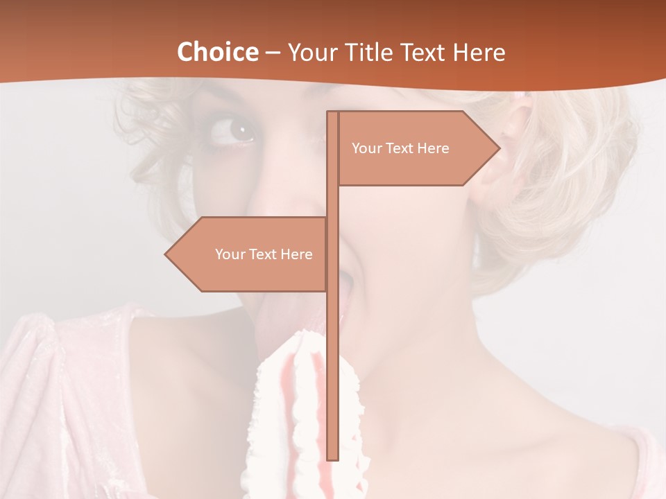 Person Blond Alone PowerPoint Template