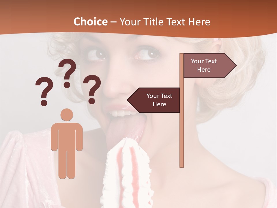 Person Blond Alone PowerPoint Template