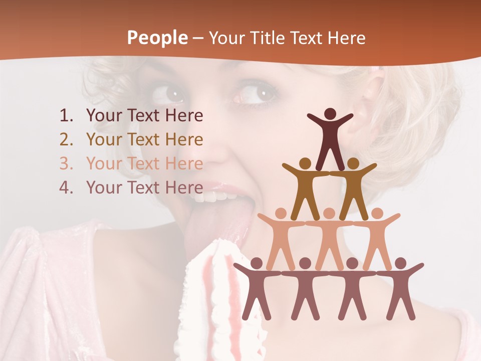 Person Blond Alone PowerPoint Template