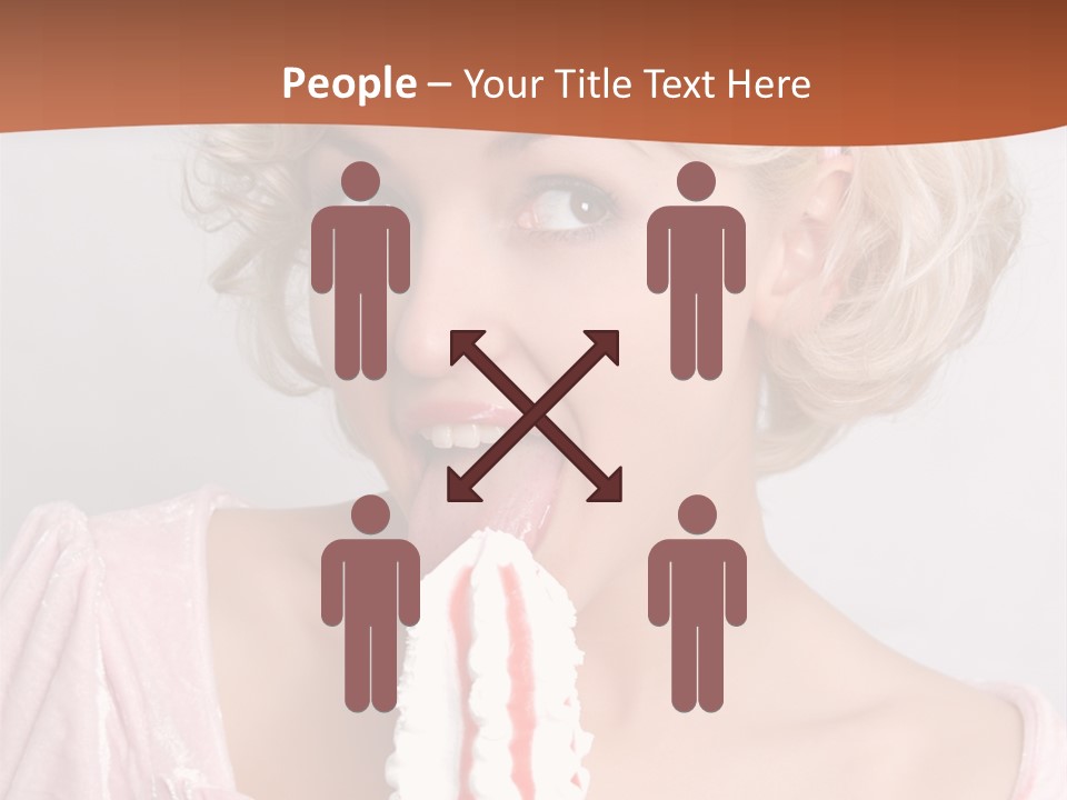 Person Blond Alone PowerPoint Template