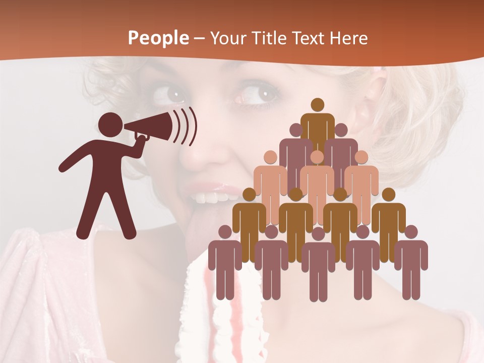 Person Blond Alone PowerPoint Template