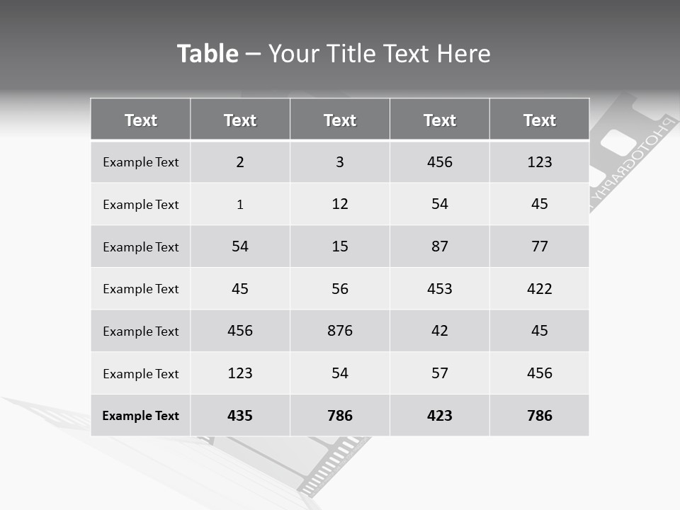 Illustration Exposure Picture PowerPoint Template