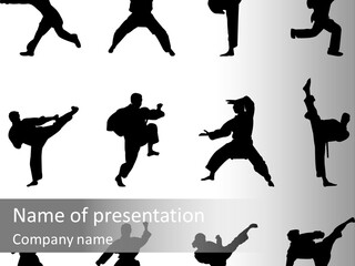 Vector Belt Karate PowerPoint Template