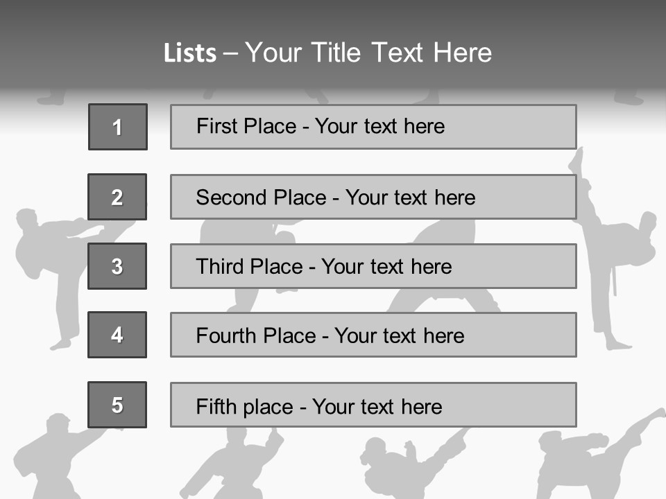 Vector Belt Karate PowerPoint Template