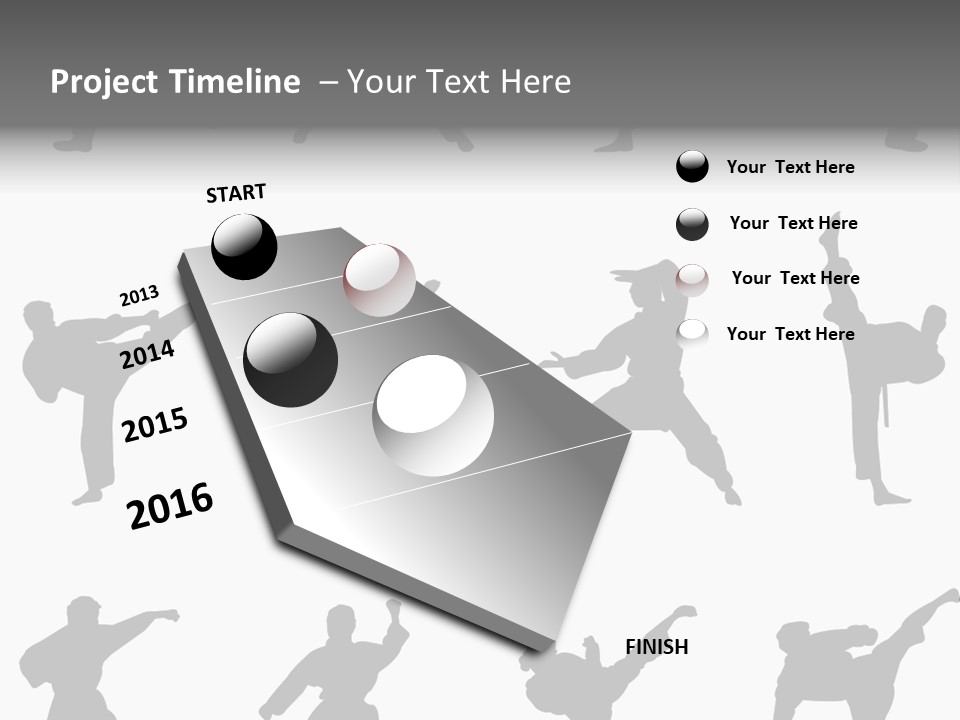 Vector Belt Karate PowerPoint Template