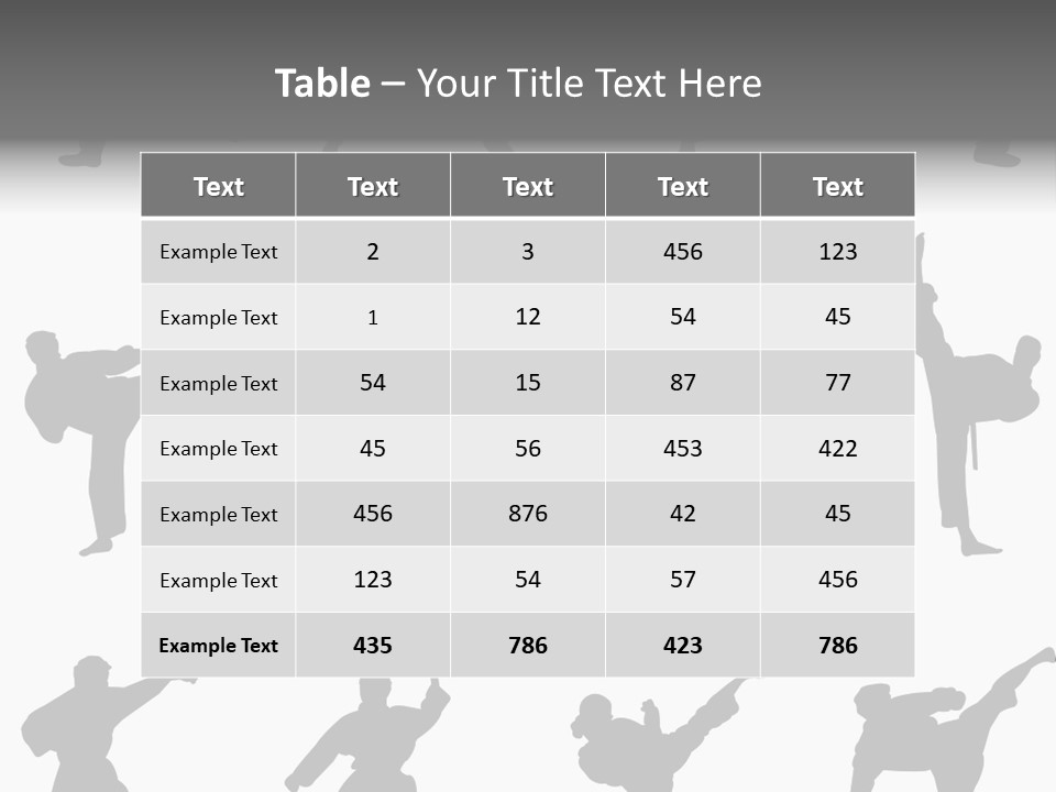 Vector Belt Karate PowerPoint Template