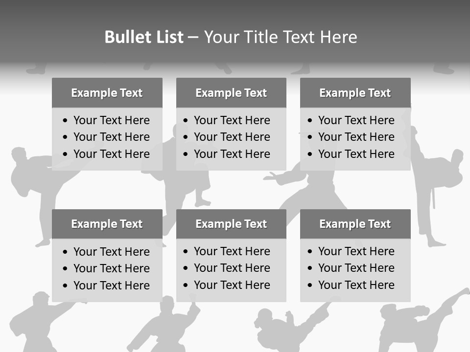 Vector Belt Karate PowerPoint Template