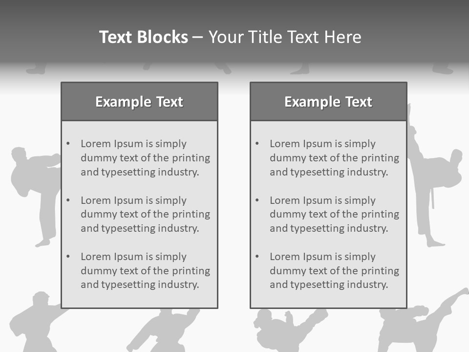 Vector Belt Karate PowerPoint Template