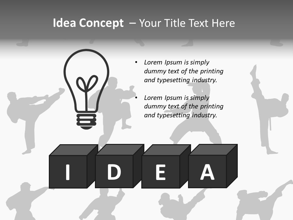 Vector Belt Karate PowerPoint Template