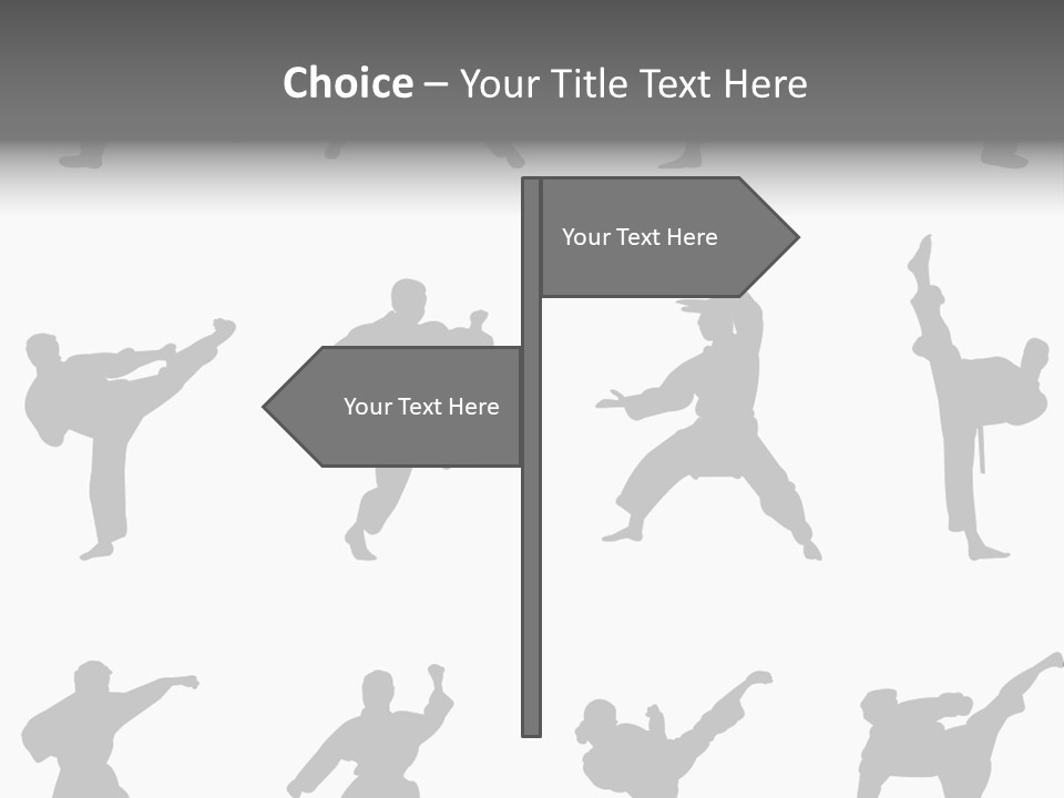 Vector Belt Karate PowerPoint Template