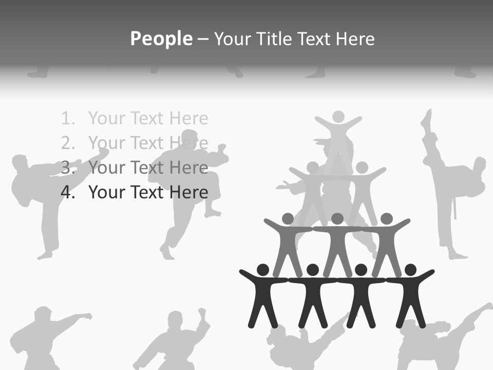 Vector Belt Karate PowerPoint Template