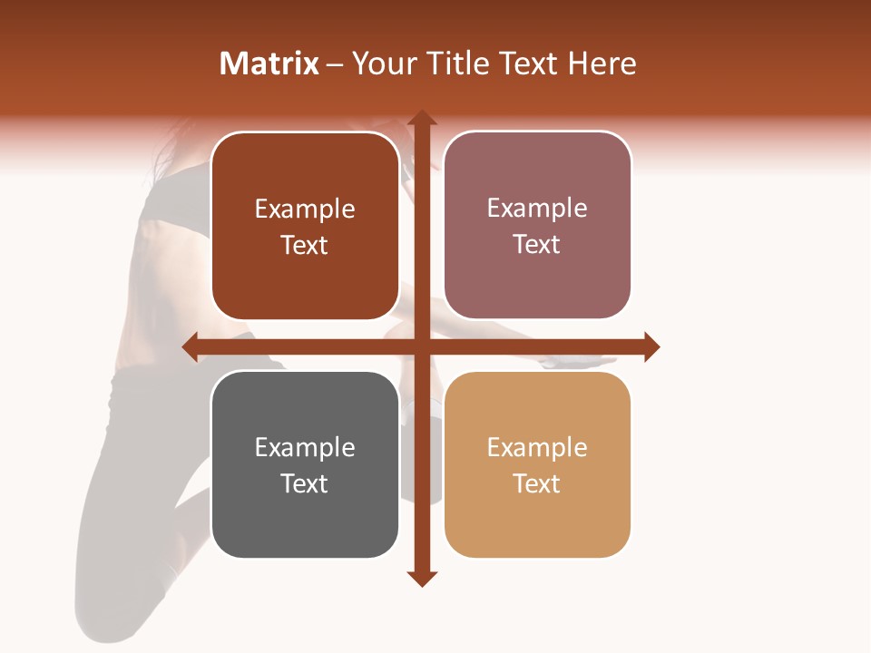 Leap Fitness Woman PowerPoint Template