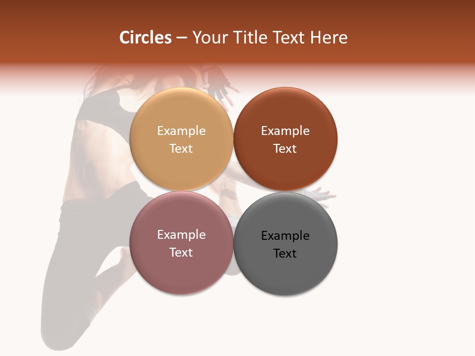 Leap Fitness Woman PowerPoint Template