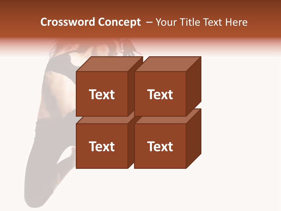 Leap Fitness Woman PowerPoint Template