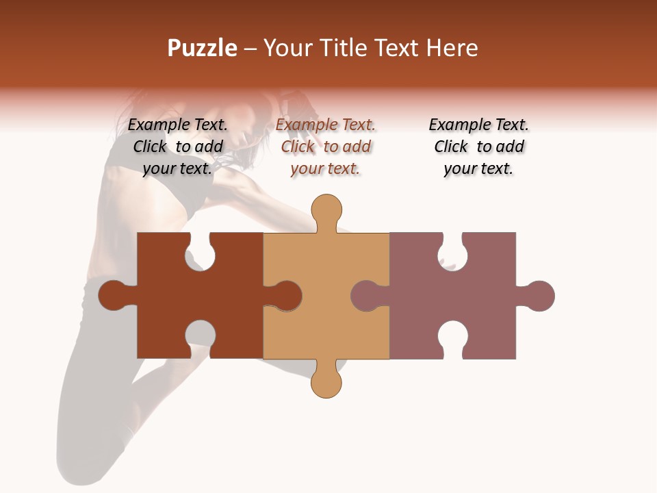 Leap Fitness Woman PowerPoint Template