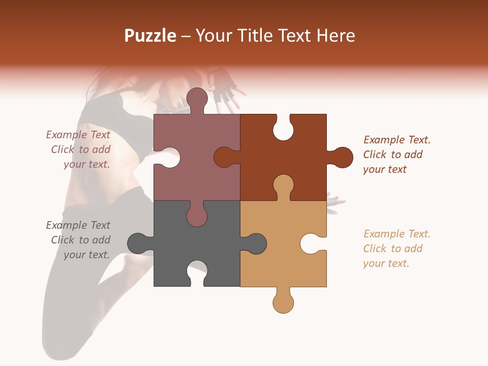 Leap Fitness Woman PowerPoint Template