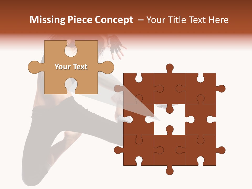 Leap Fitness Woman PowerPoint Template