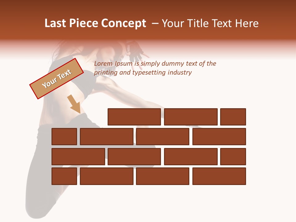 Leap Fitness Woman PowerPoint Template