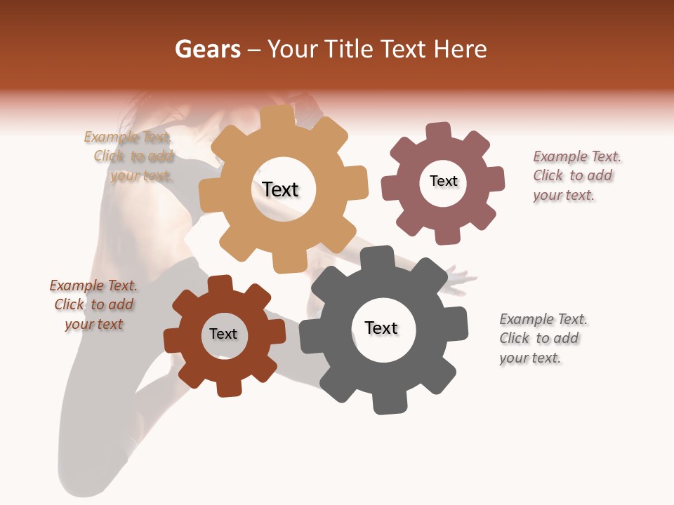 Leap Fitness Woman PowerPoint Template