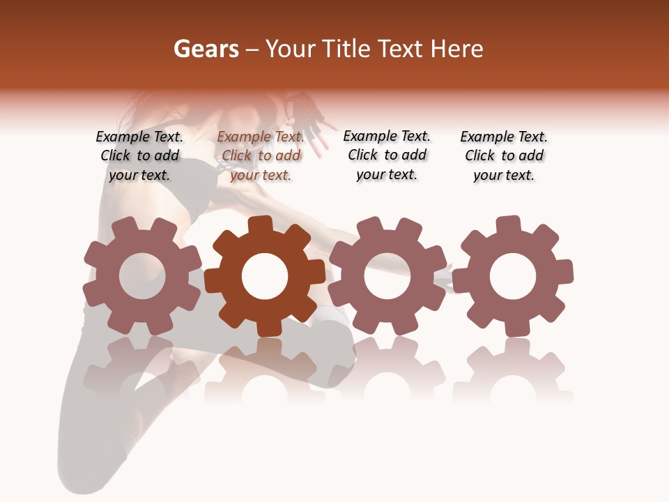 Leap Fitness Woman PowerPoint Template