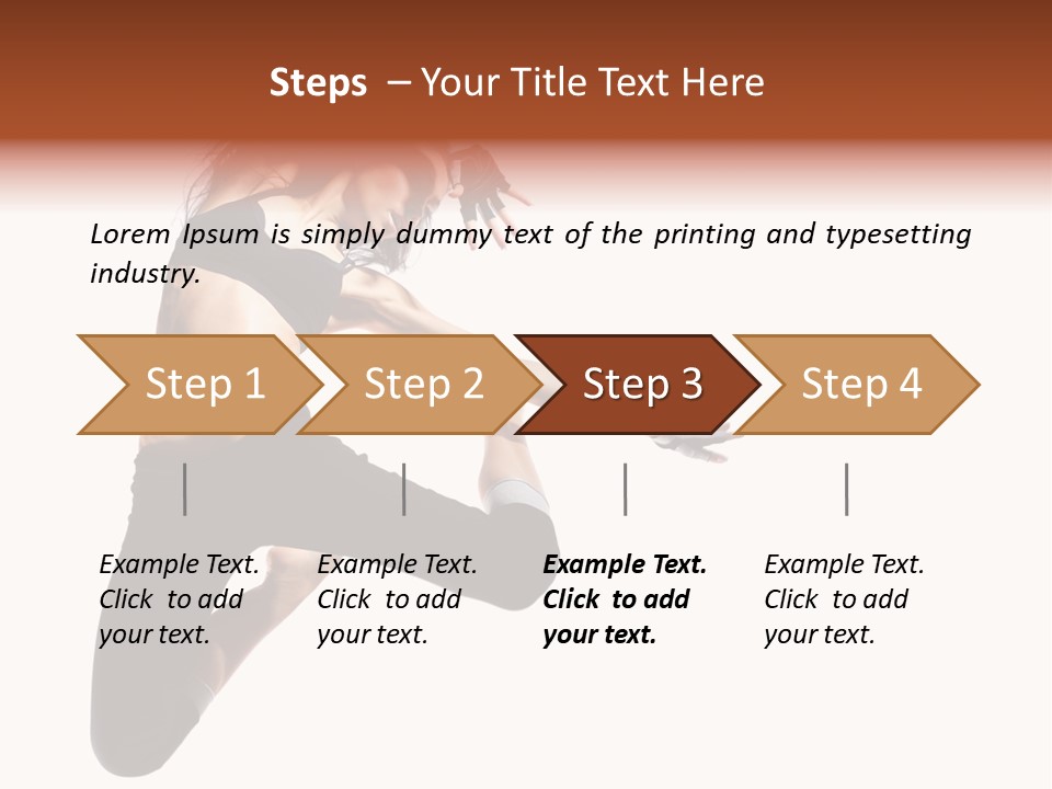 Leap Fitness Woman PowerPoint Template