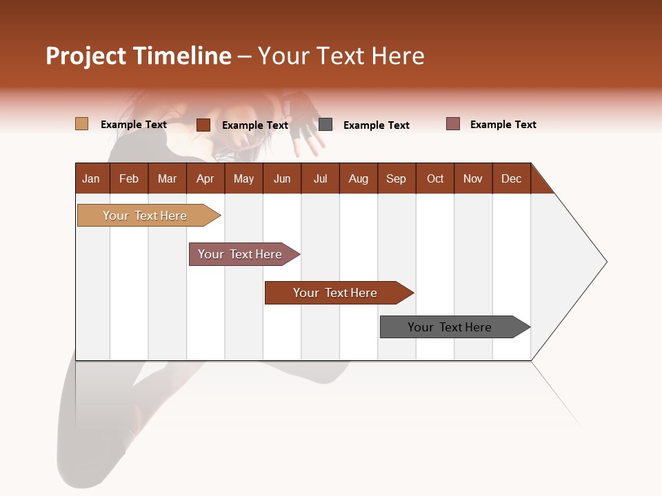 Leap Fitness Woman PowerPoint Template
