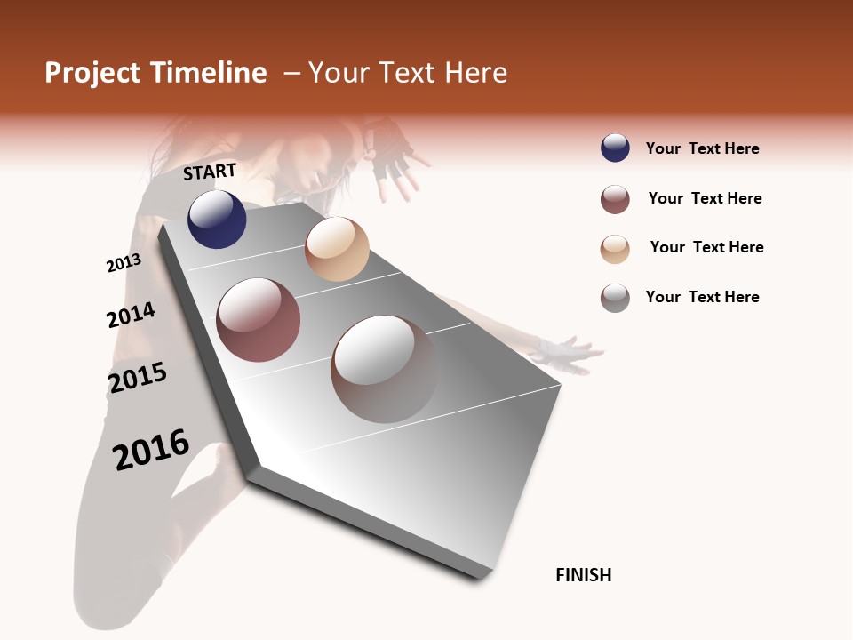Leap Fitness Woman PowerPoint Template