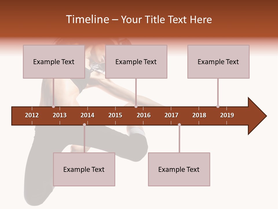 Leap Fitness Woman PowerPoint Template