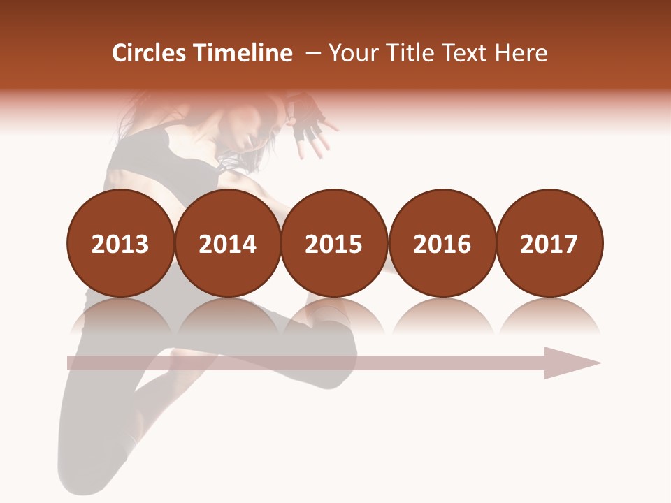 Leap Fitness Woman PowerPoint Template