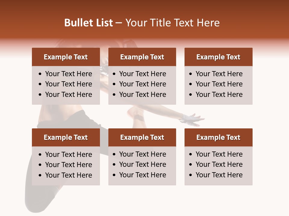 Leap Fitness Woman PowerPoint Template