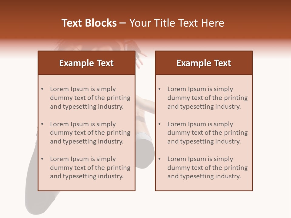 Leap Fitness Woman PowerPoint Template