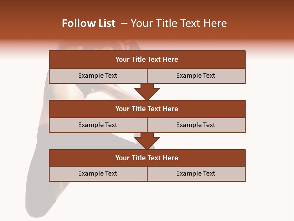 Leap Fitness Woman PowerPoint Template