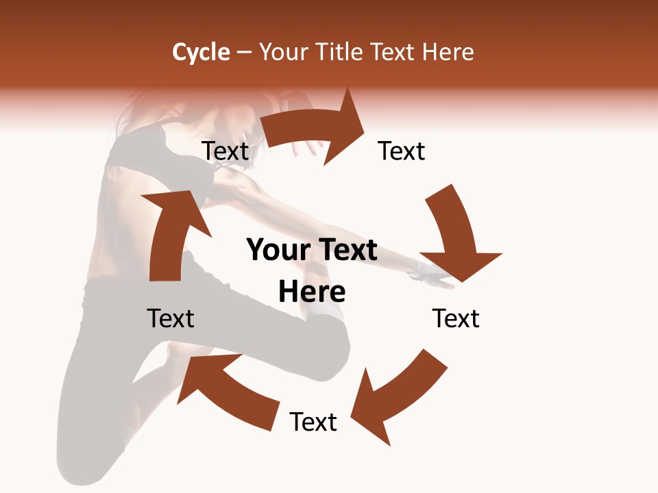 Leap Fitness Woman PowerPoint Template