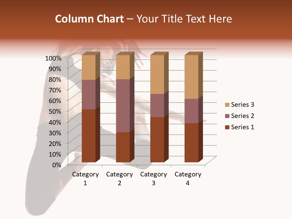 Leap Fitness Woman PowerPoint Template