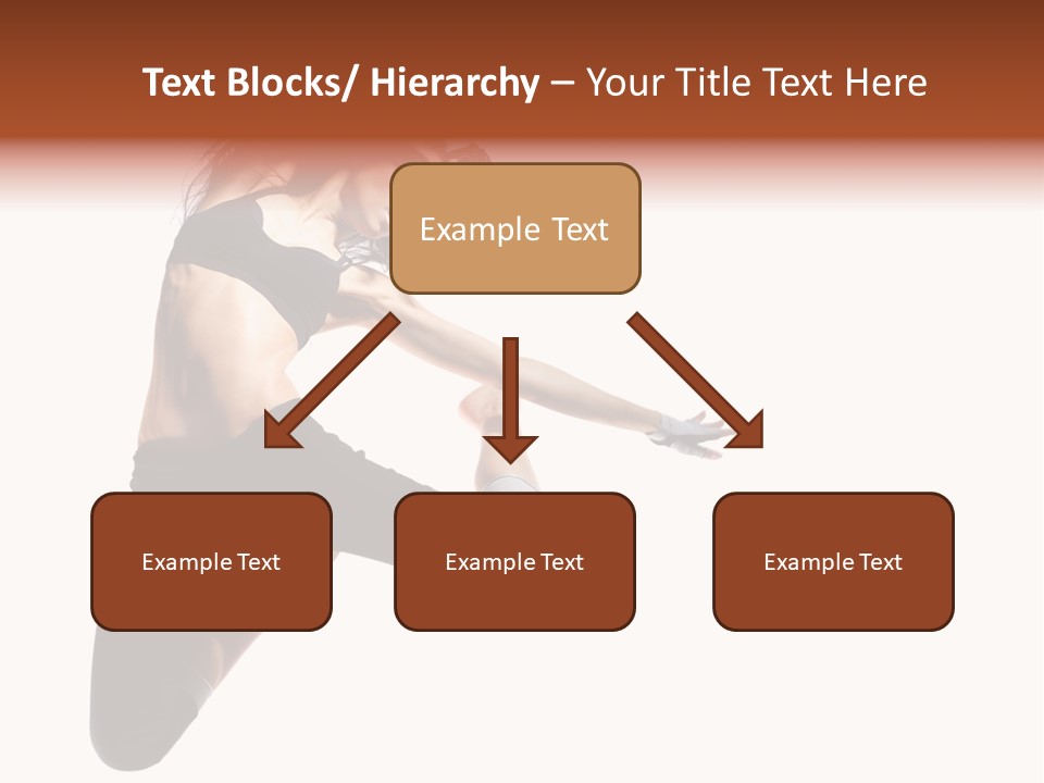 Leap Fitness Woman PowerPoint Template