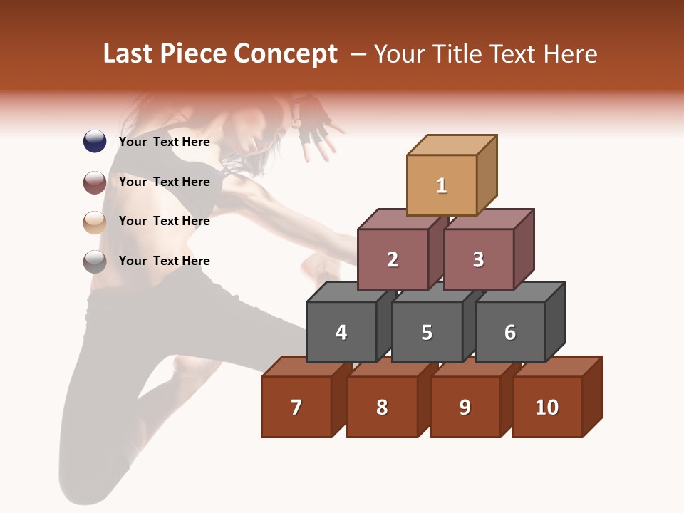 Leap Fitness Woman PowerPoint Template