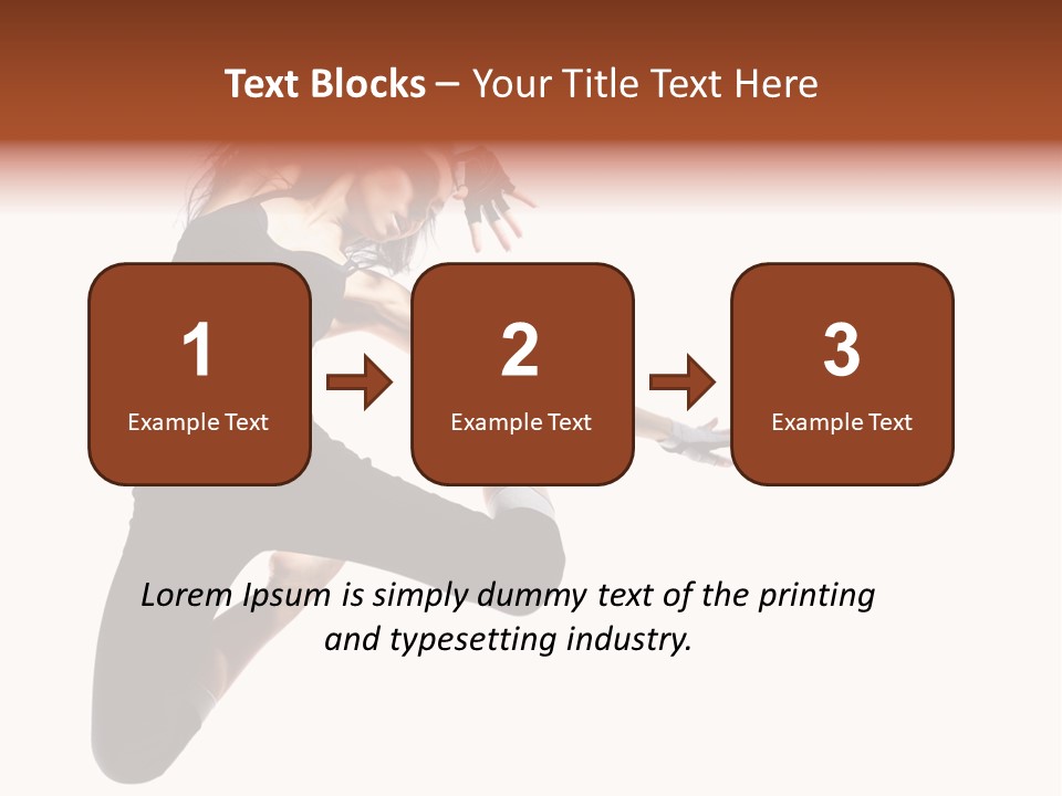 Leap Fitness Woman PowerPoint Template