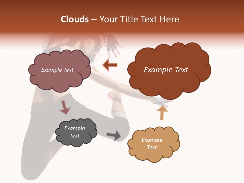 Leap Fitness Woman PowerPoint Template