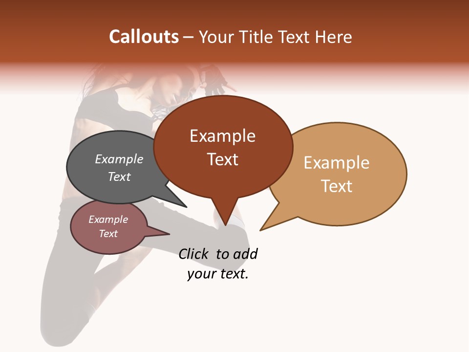 Leap Fitness Woman PowerPoint Template