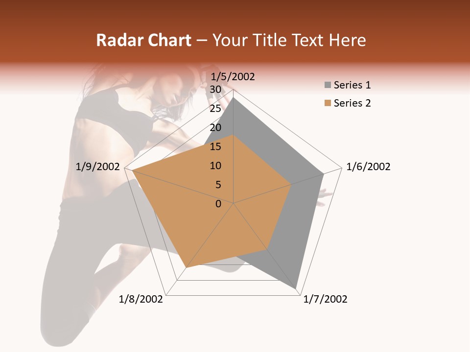 Leap Fitness Woman PowerPoint Template