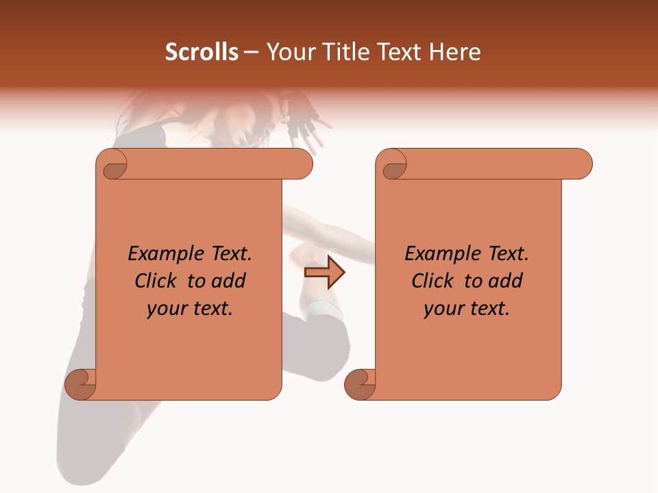 Leap Fitness Woman PowerPoint Template